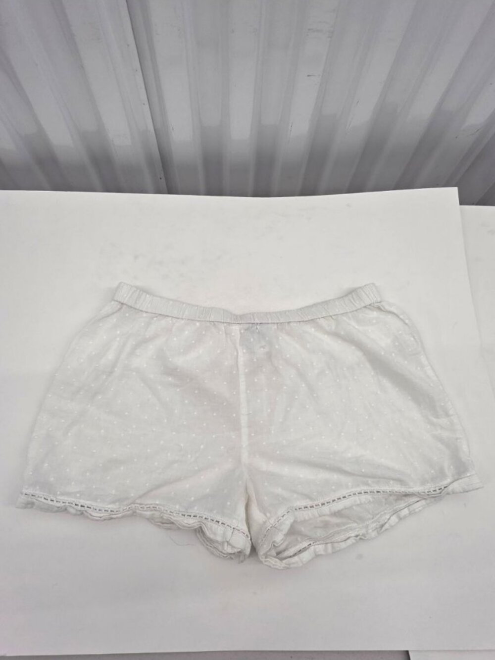 Tabitha Webb Women's White Eyelet Sleep Shorts S Bloomers Sleepwear